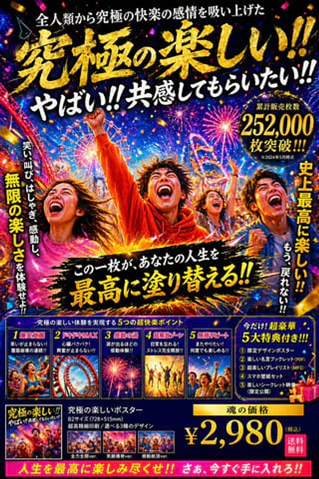 Example generated from “Hyper-Energetic Japanese Promo Poster”