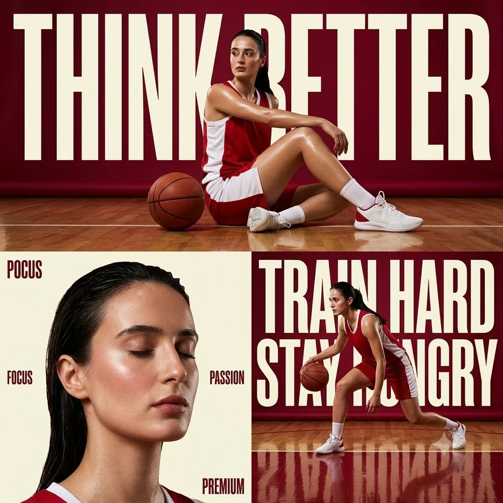 Luxury basketball editorial triptych