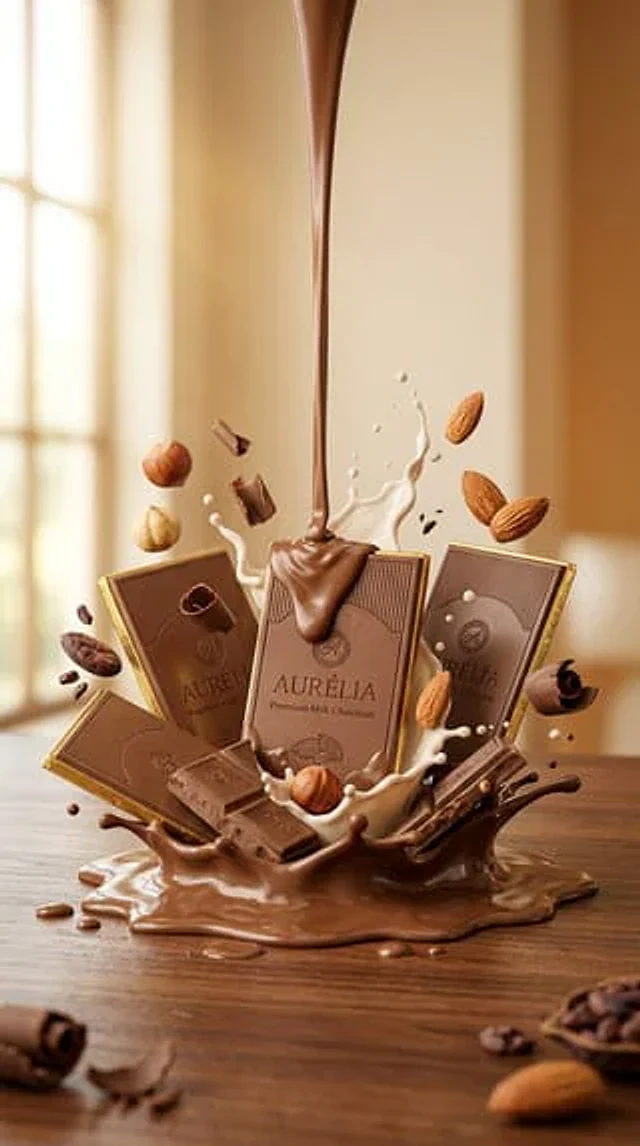 Example generated from “Luxury Dark Chocolate Commercial Photography”