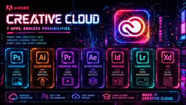 Example generated from “Cyberpunk Creative Cloud Ad Poster”