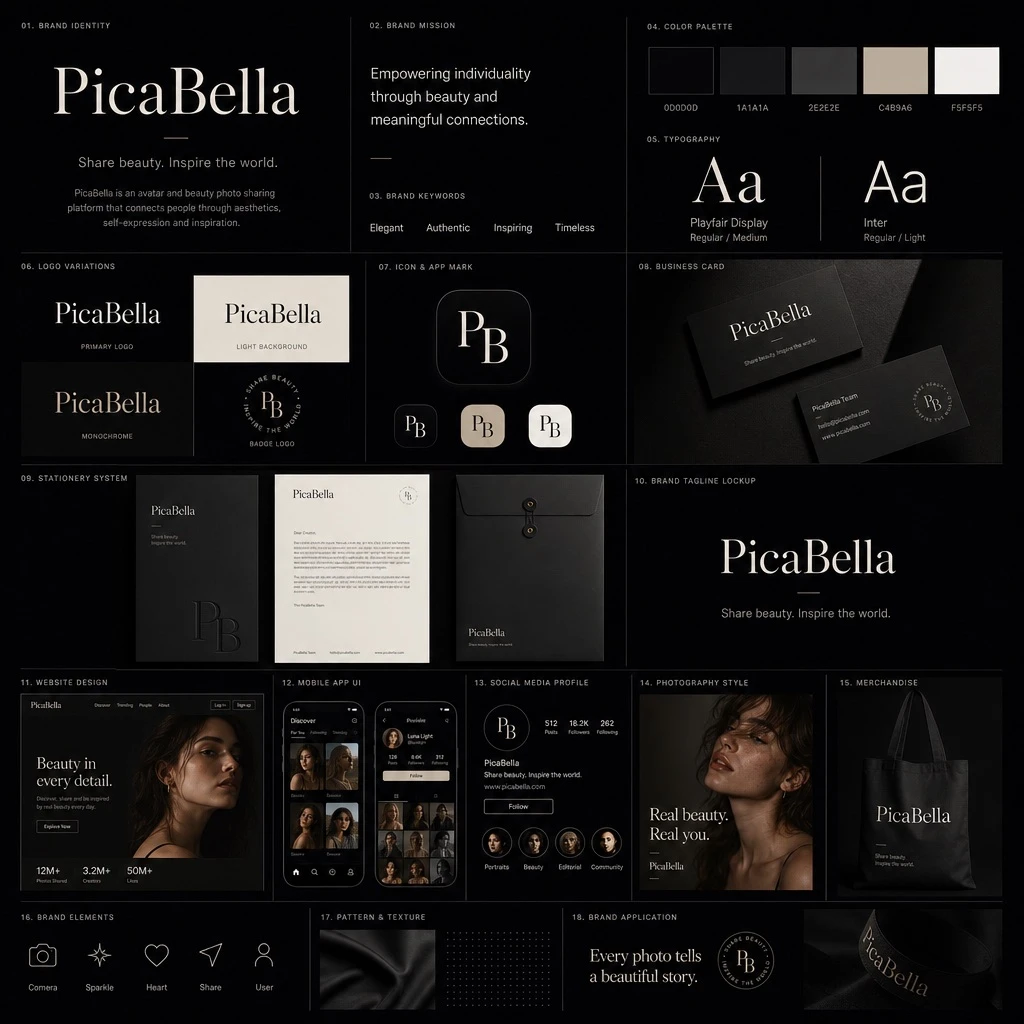 Dark Avatar-site Brand Identity Concept — ClawLabs AI · MIT