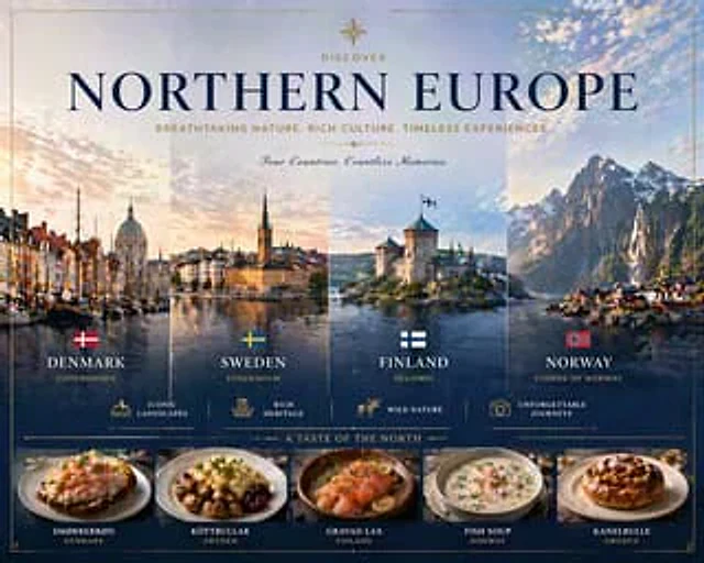 Example generated from “Luxury Northern Europe Travel Poster”