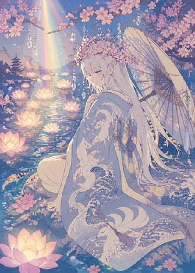 Example generated from “Pastel Anime Kimono by Lotus Pond”