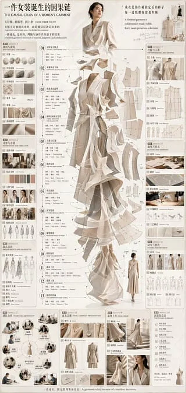 Example generated from “Couture Garment Process Infographic”
