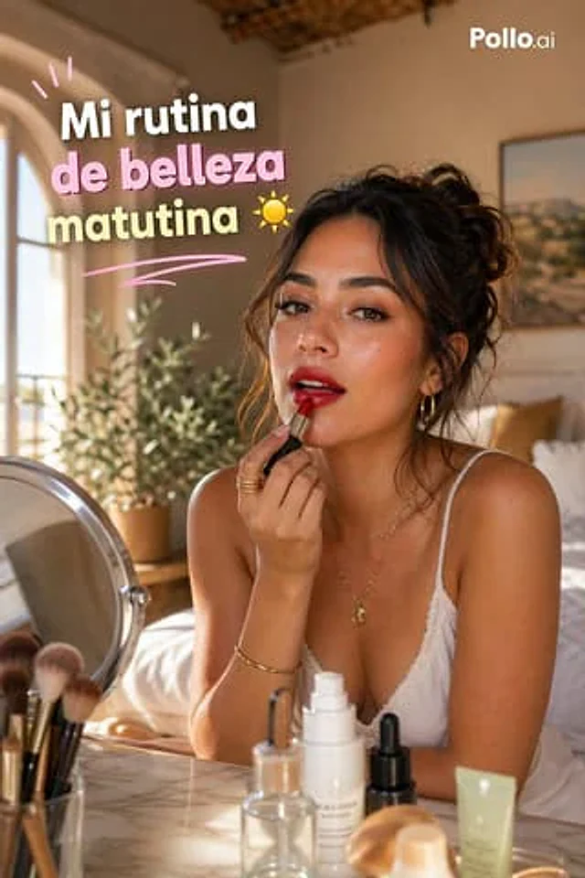 Example generated from “Spanish GRWM Morning Beauty Thumbnail”