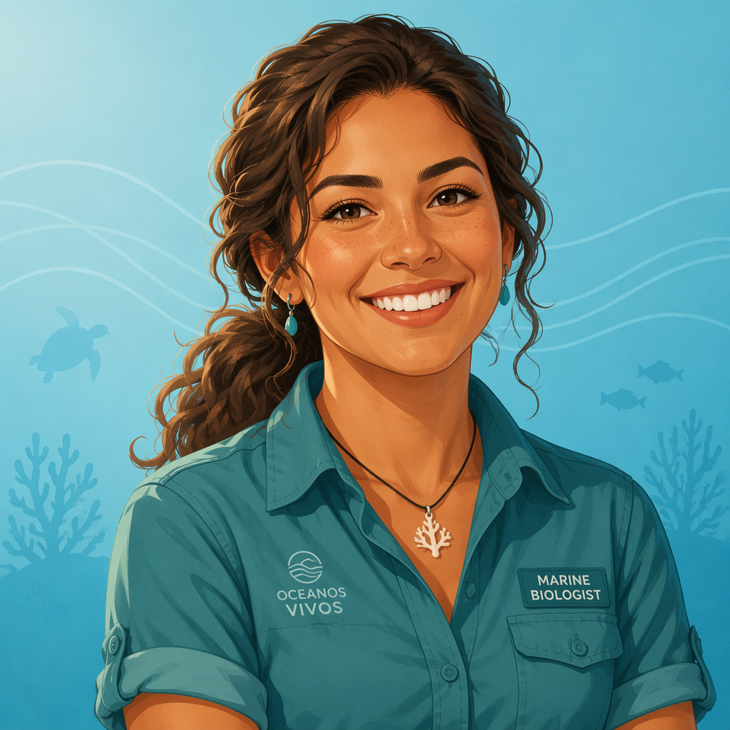 Example generated from “Marine Biologist Headshot Illustration — API Models · CC BY 4.0”