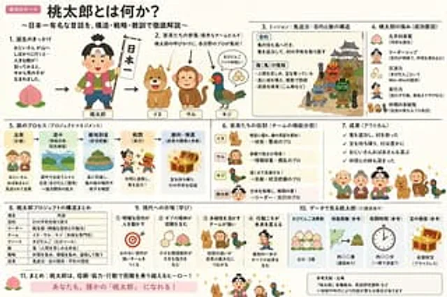 Example generated from “Momotaro Explainer Slide in Hybrid Style”