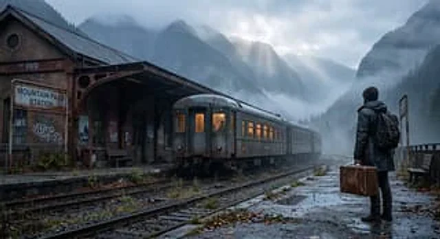 Example generated from “Comic / Storyboard - Cinematic Train Station Traveler”