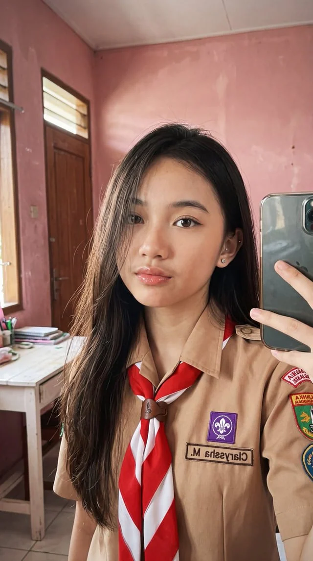 Example generated from “Profile / Avatar - Indonesian Scout Uniform Realistic Selfie”