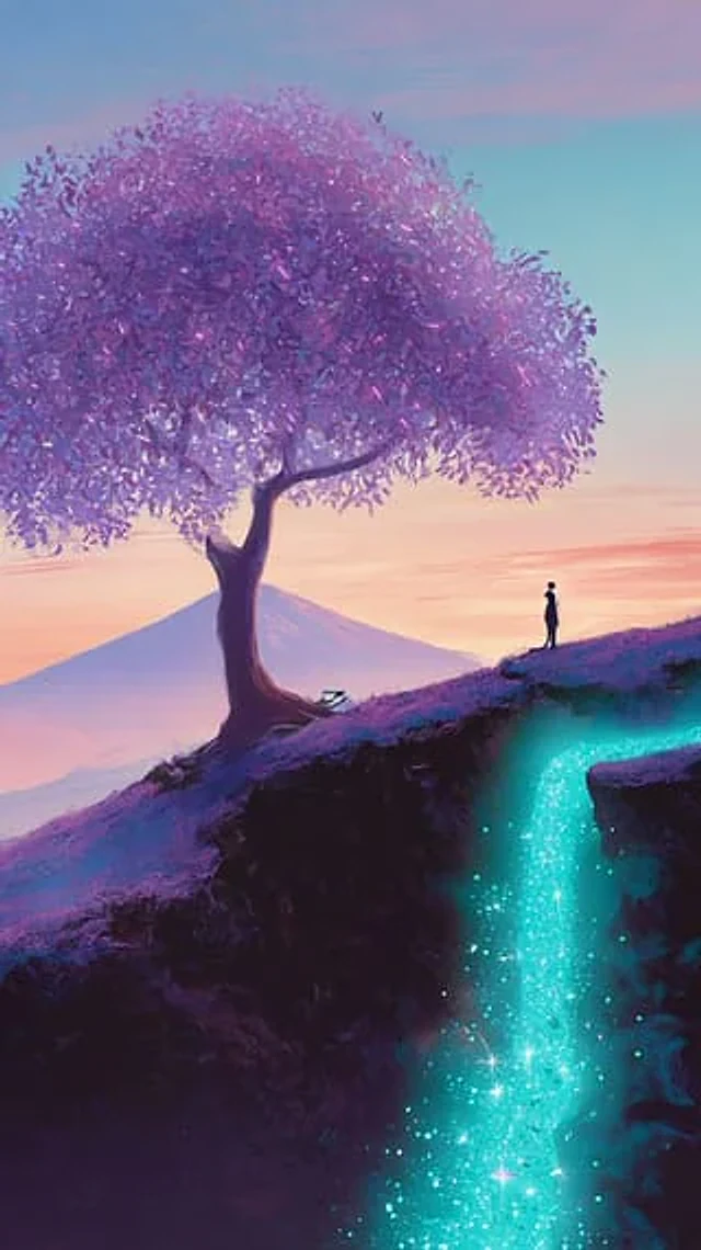 Example generated from “Game Asset - Serene Landscape and Surreal Figure at Sunset”