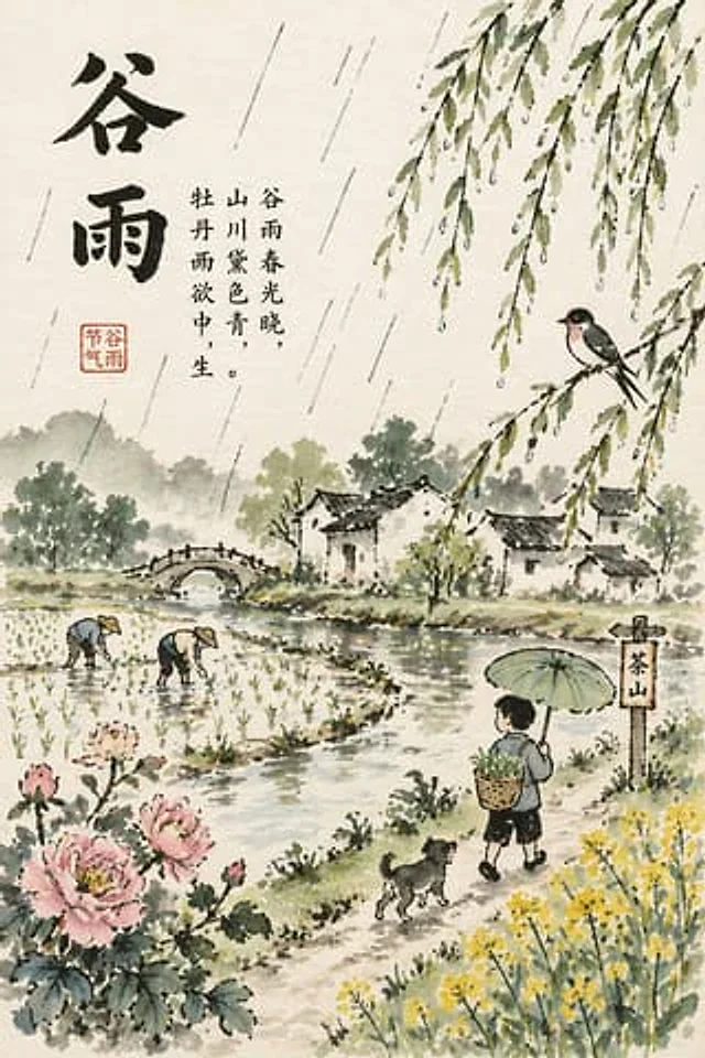 Example generated from “Grain Rain Festival Poster”