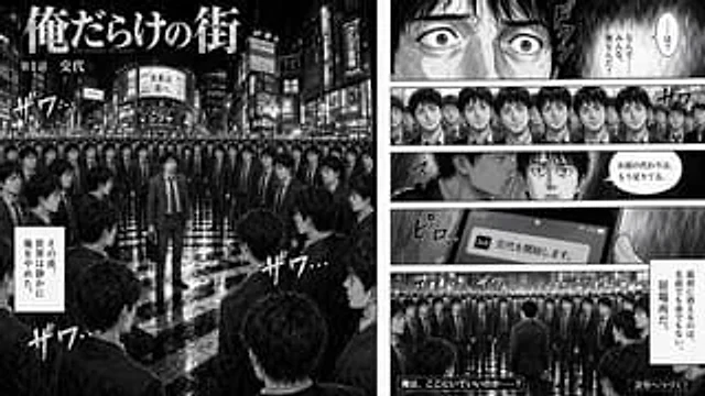 Example generated from “Two-Page Psychological Thriller Manga Spread”