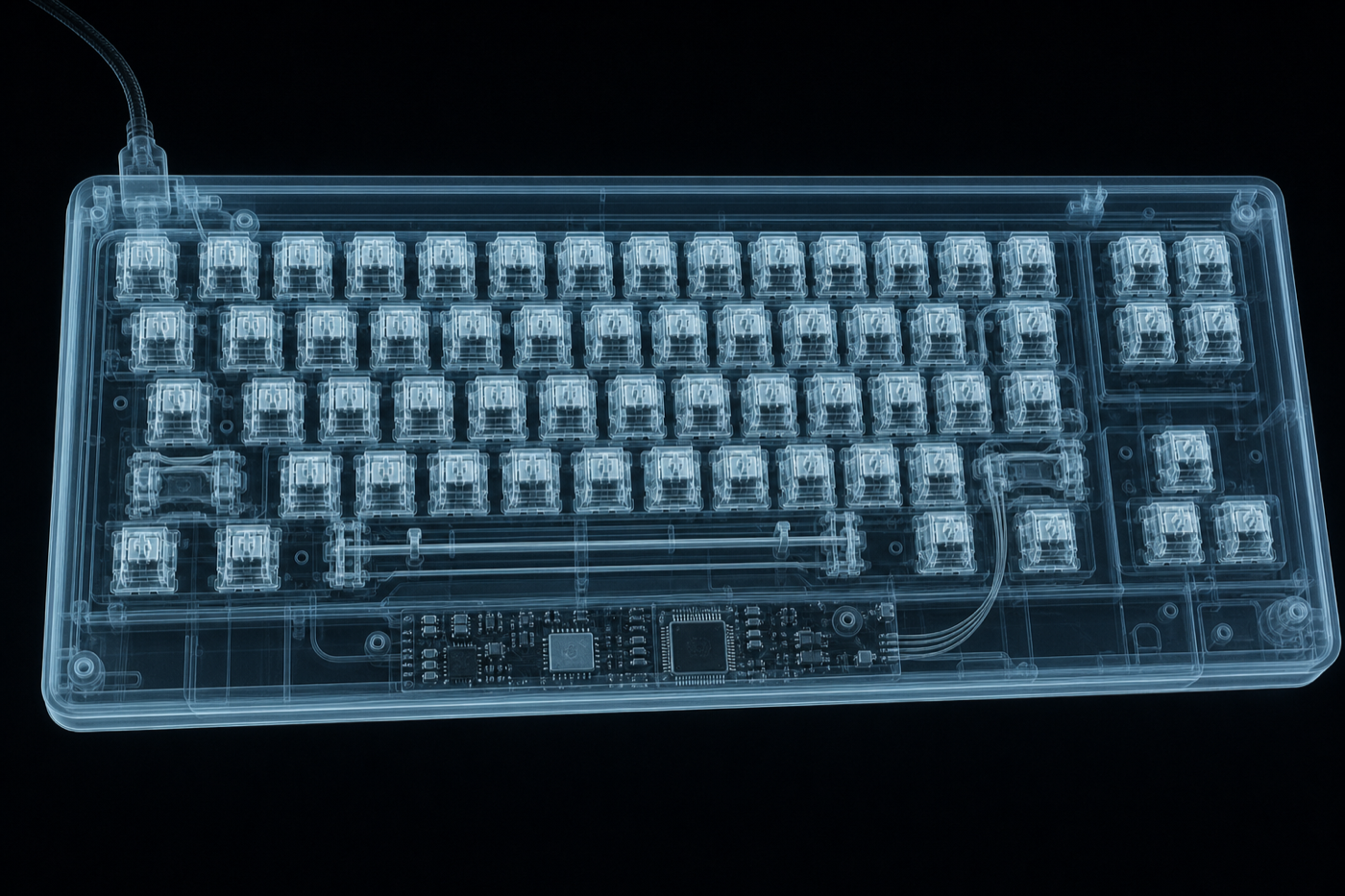 Example generated from “Style demo · X-ray — mechanical keyboard”