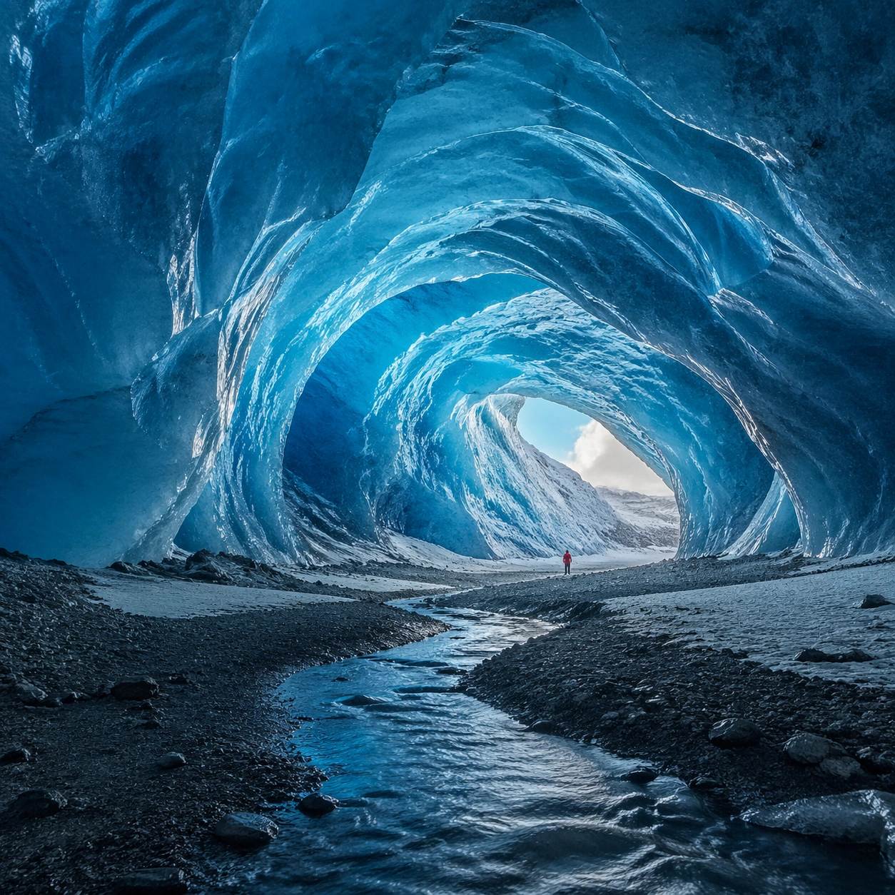Blue Glacier-Cavern Landscape Study — ChaosRealmsAI · MIT