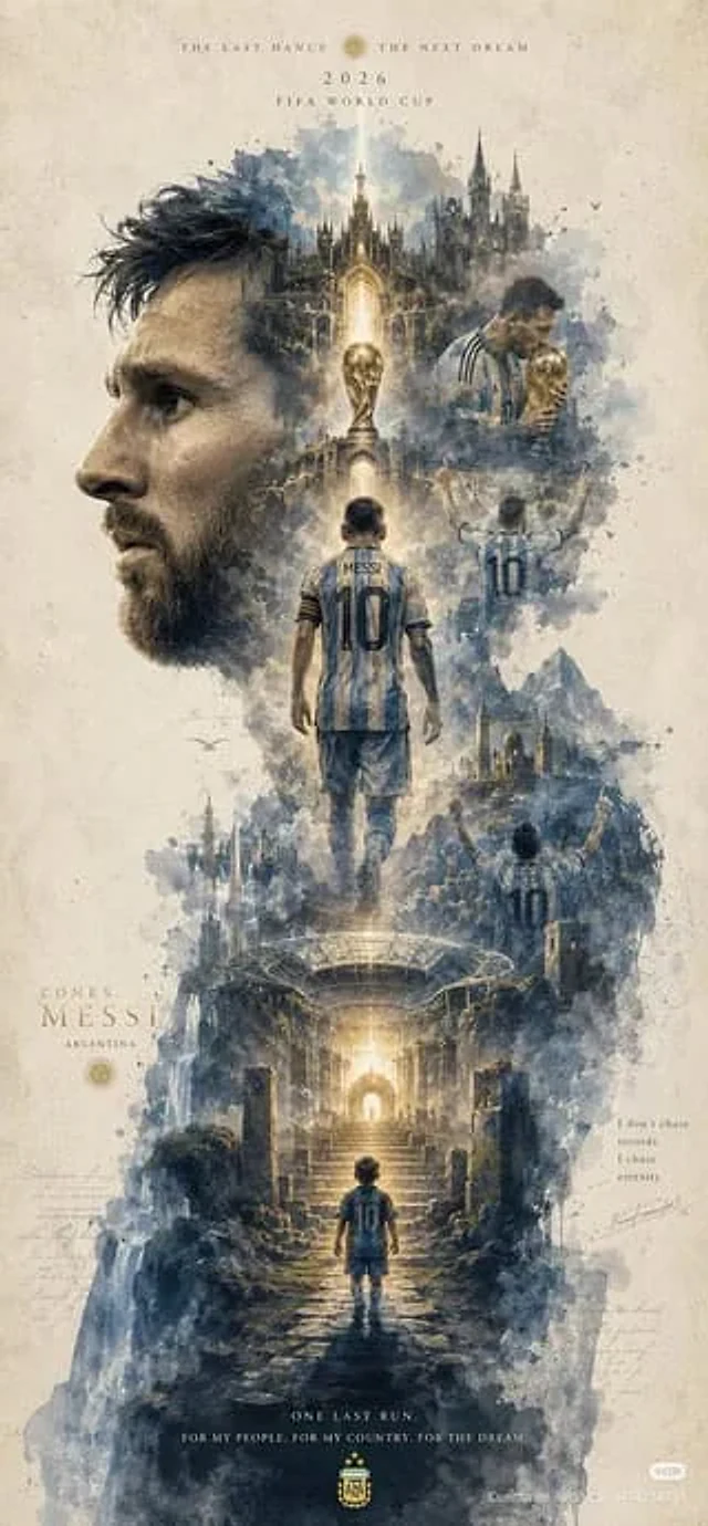Example generated from “Lionel Messi Cinematic Watercolor Poster”