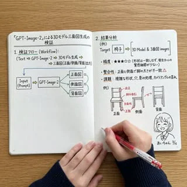 Example generated from “Notebook Spread with 3D Model Analysis Diagrams”