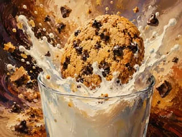 Example generated from “Impasto Cookie Milk Splash”