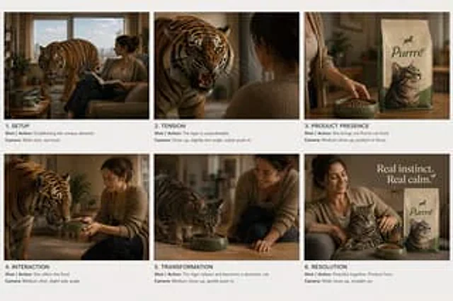 Example generated from “Commercial Ad Storyboard Layout”