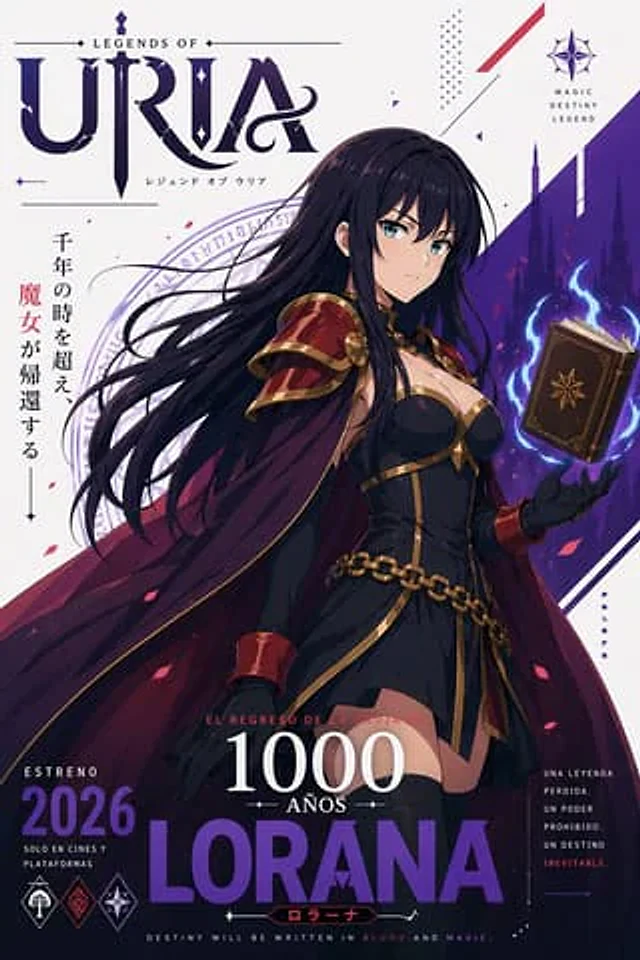 Example generated from “Fantasy Anime Witch Movie Poster”