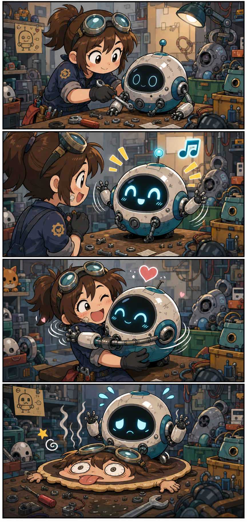 Example generated from “Robot Repair Shop 4-Koma — API Models · CC BY 4.0”