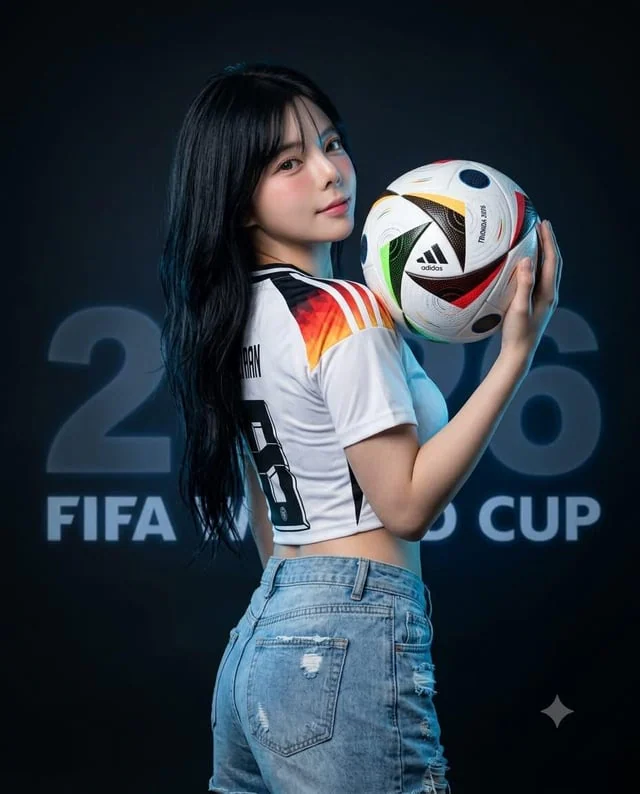 Example generated from “Asian Woman World Cup Portrait”