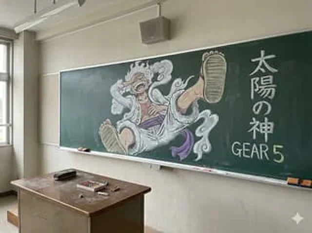 Example generated from “Japanese Classroom Gear 5 Chalk Art”