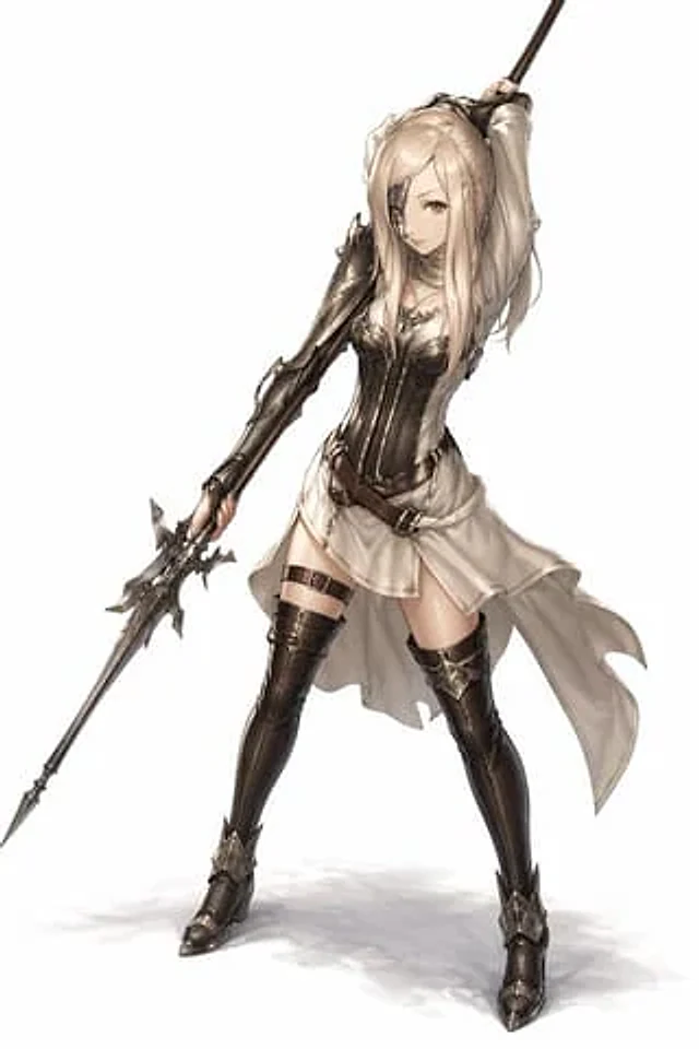Example generated from “Elegant Anime Spearwoman Full Body”