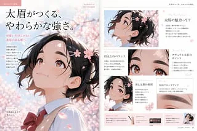 Example generated from “Anime Beauty Magazine Eyebrow Feature”