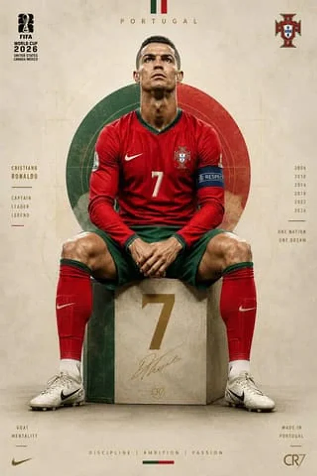 Example generated from “Legendary Portuguese Footballer Portrait”