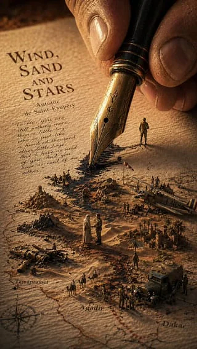 Example generated from “Surreal Wind, Sand and Stars Book World”