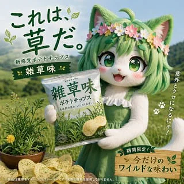 Example generated from “Japanese Potato Chip Advertisement”