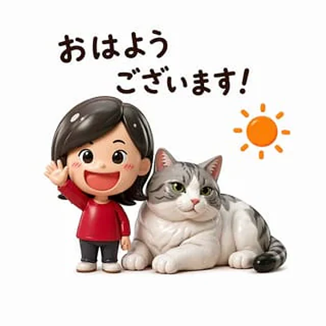 Example generated from “Cute Morning Greeting Figure Sticker”