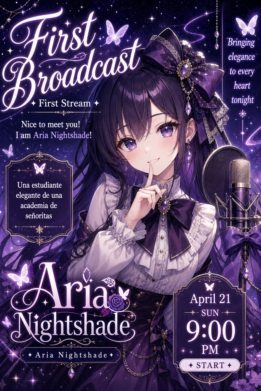 Fictional VTuber Debut Poster — ClawLabs AI · MIT