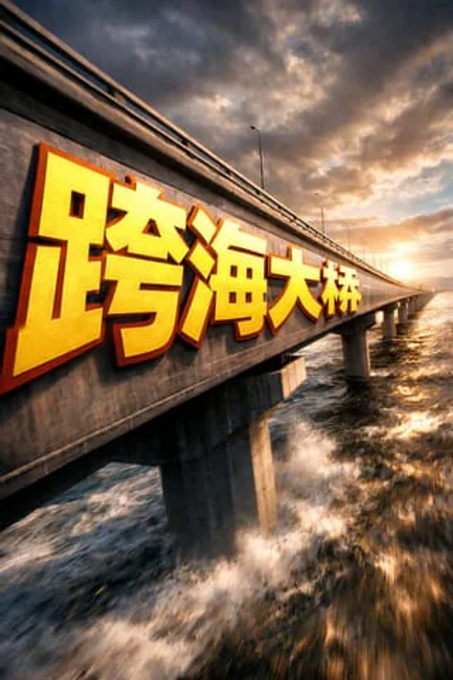 Example generated from “Extreme Perspective Typography Bridge”