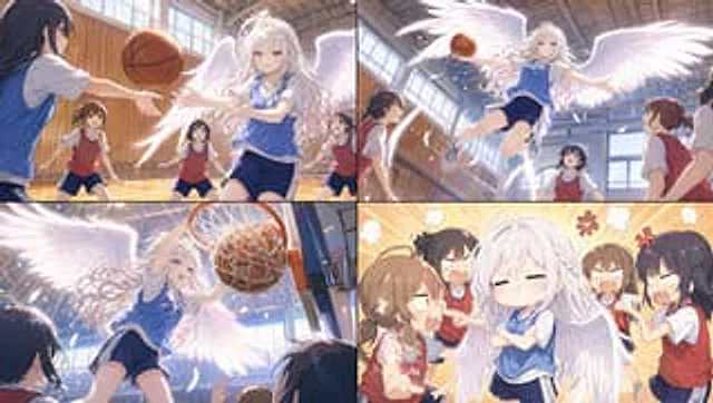 Example generated from “Angel Girl Basketball Storyboard”