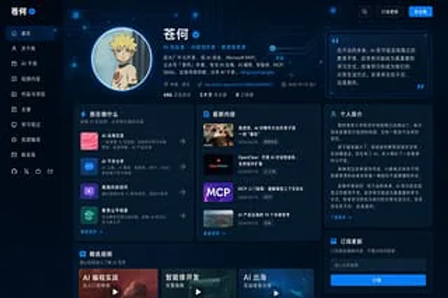 Example generated from “个人网页视觉设计”