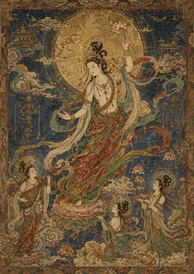 Example generated from “Antique Celestial Goddess Mural”