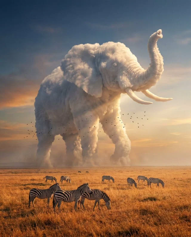 Example generated from “YouTube Thumbnail - Majestic Elephant Cloud Photography”