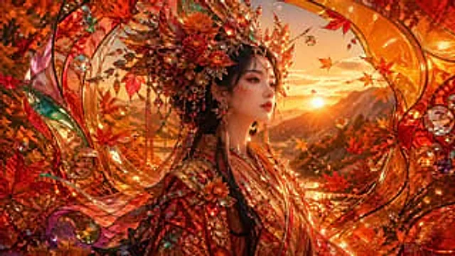 Example generated from “Opulent Autumn Empress at Sunset”