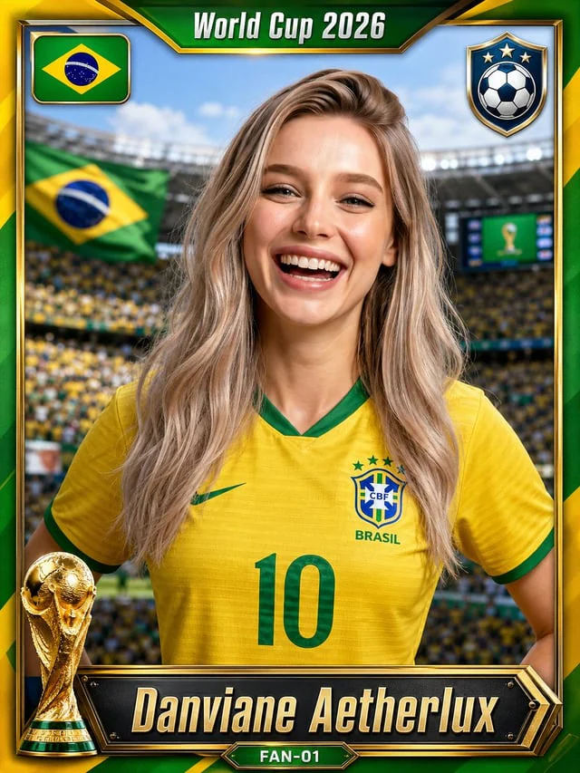 Example generated from “Brazil World Cup Sticker Card”