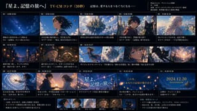 Example generated from “Anime TV CM Storyboard Sheet”