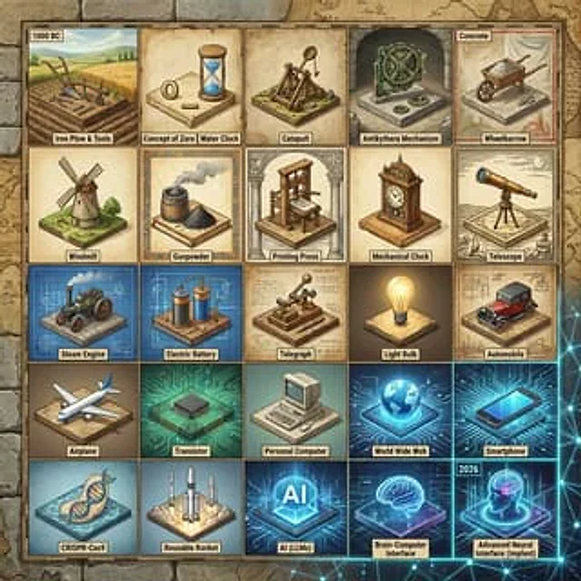 Example generated from “Historical Invention Timeline Grid”