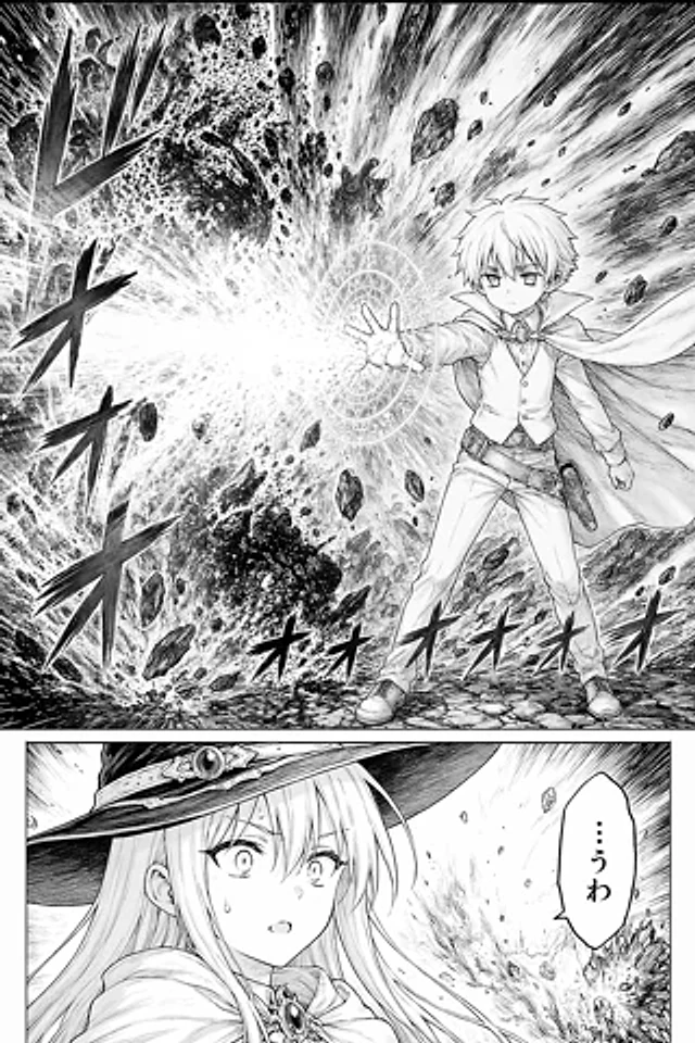 Example generated from “Fantasy Manga Spell Explosion Page”