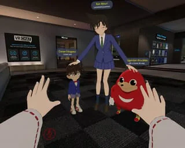 Example generated from “First-Person VRChat Meme Crossover Screenshot”