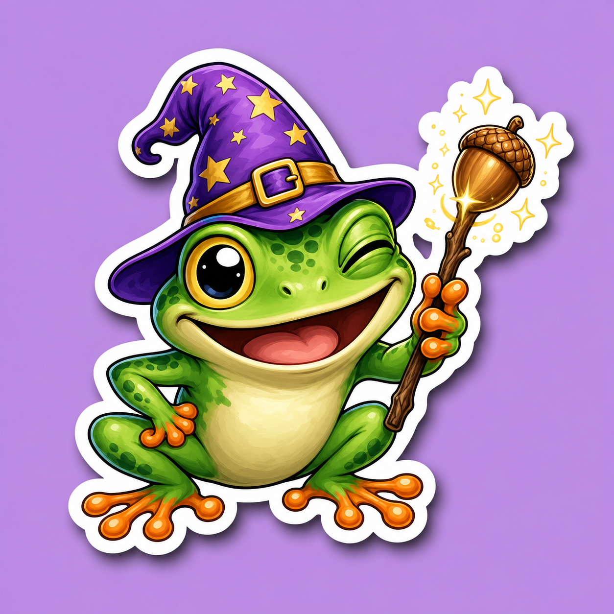 Example generated from “Wizard Frog Sticker Avatar — API Models · CC BY 4.0”