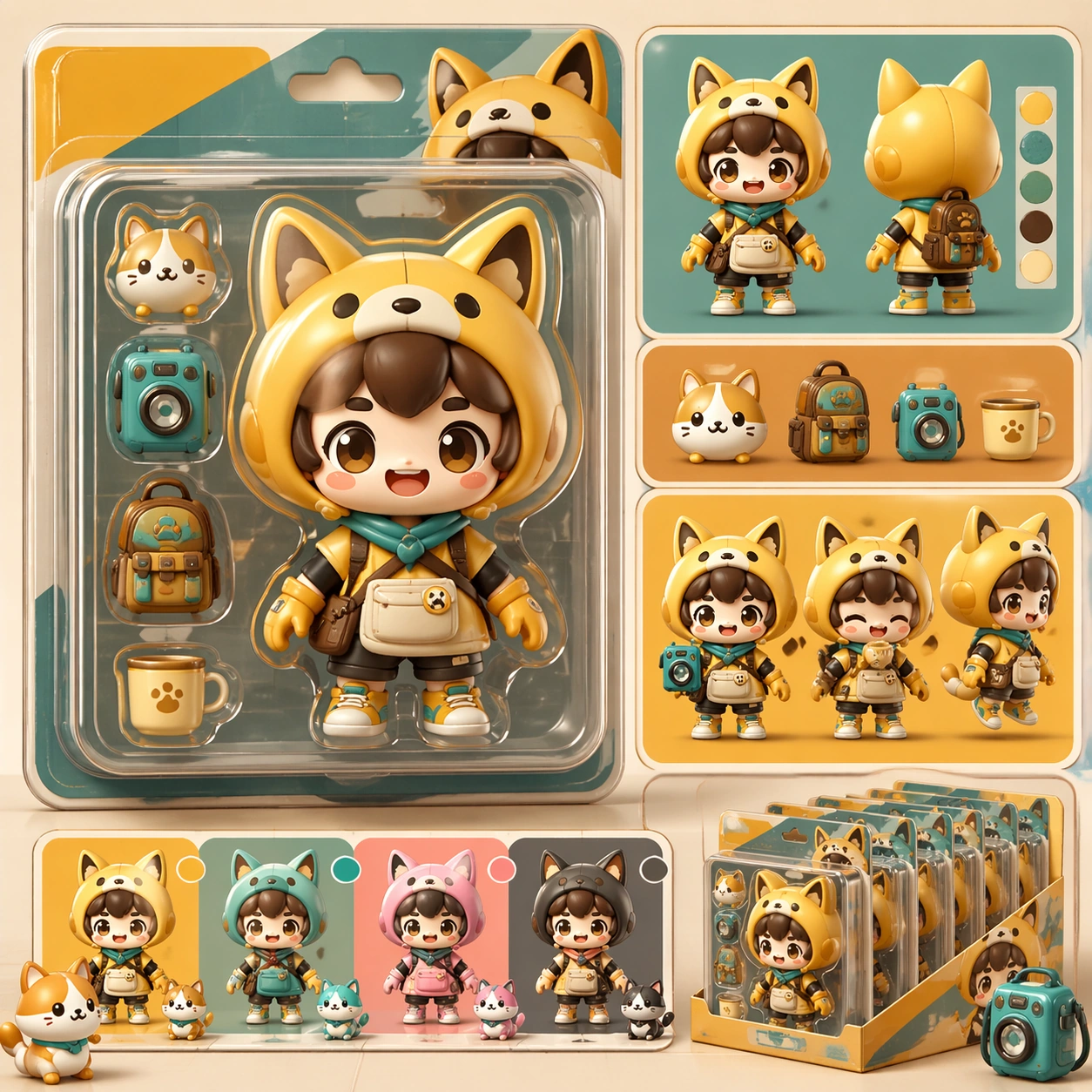 Collectible Figure Blister-Pack Explainer Board — ChaosRealmsAI · MIT