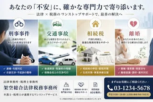 Example generated from “Japanese Law & Tax Services LP Hero”