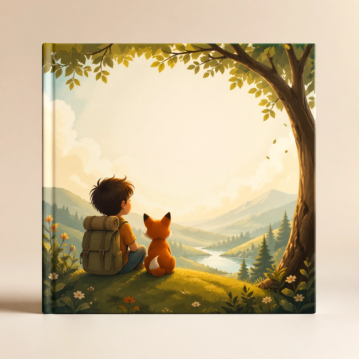 Child and Animal Storybook Cover Mockup — ChaosRealmsAI · MIT