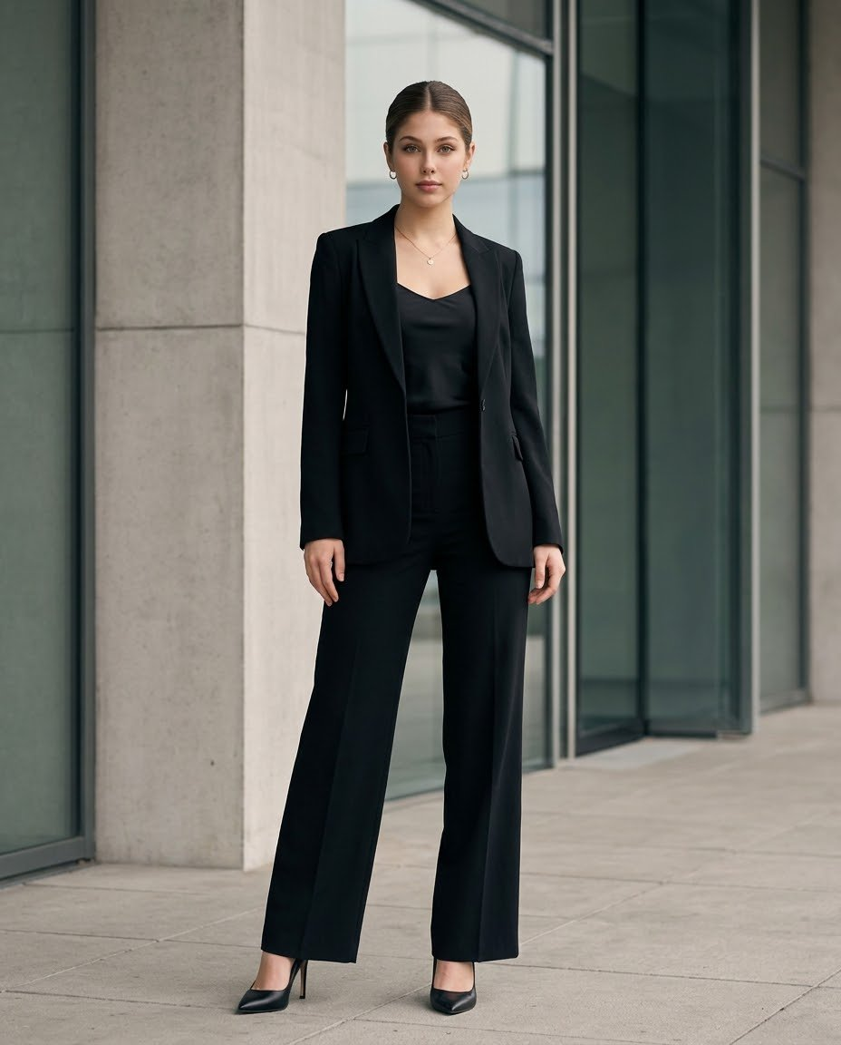 Ultra-photorealistic corporate fashion portrait prompt — Reference Image Required