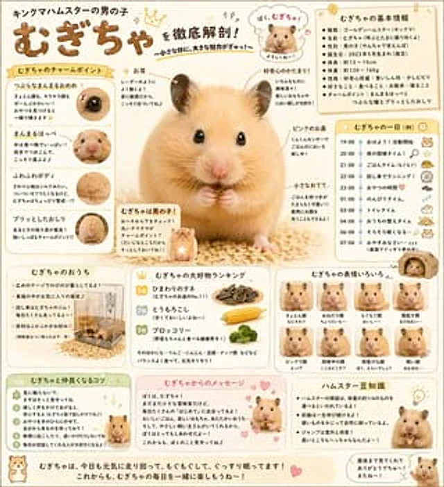 Example generated from “Cute Japanese Hamster Infographic”